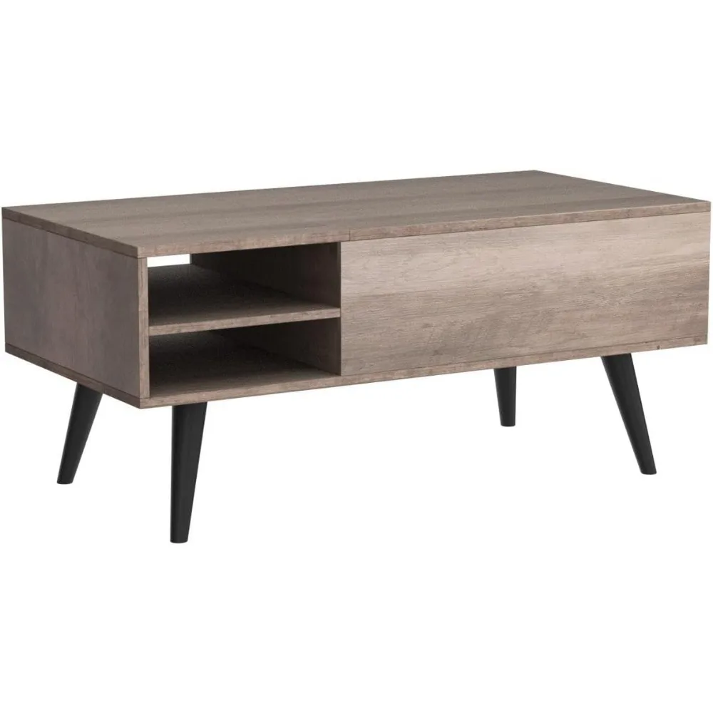 Wood Lift Top Coffee Table, compartimento escondido e prateleira de armazenamento ajustável, Lift Tabletop, mesa de jantar para casa, sala