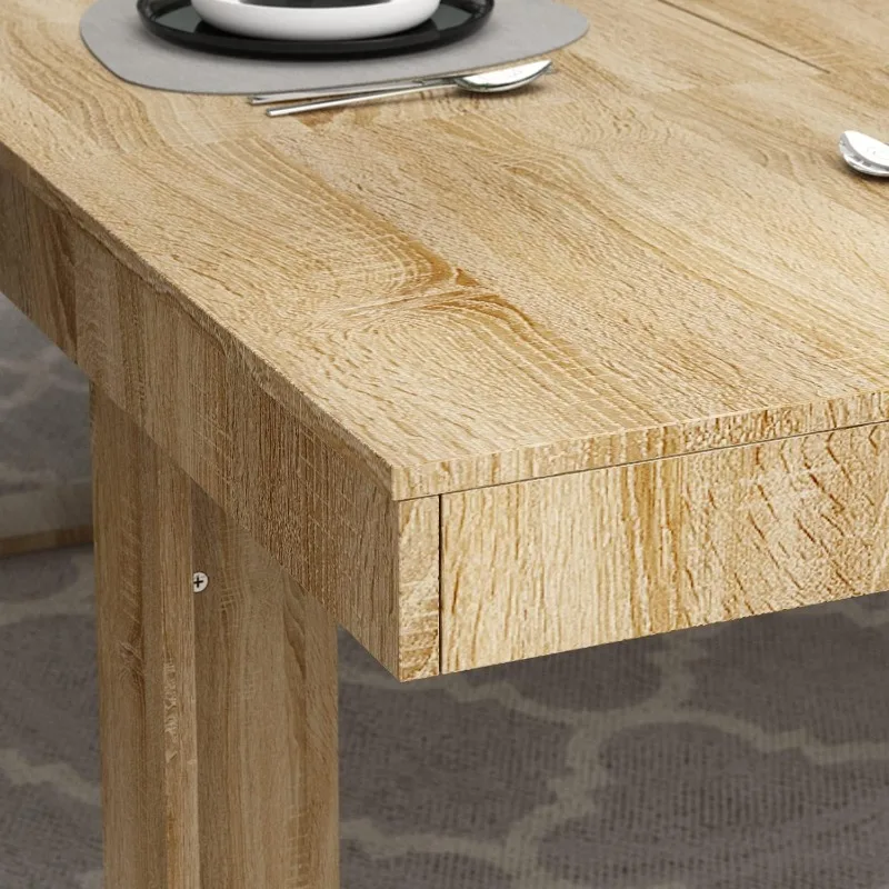 Table à manger pour 8 à 10 personnes, table de cuisine rectangulaire en bois avec dessus épais de 86.6 pouces, table de salle de réunion et de bureau