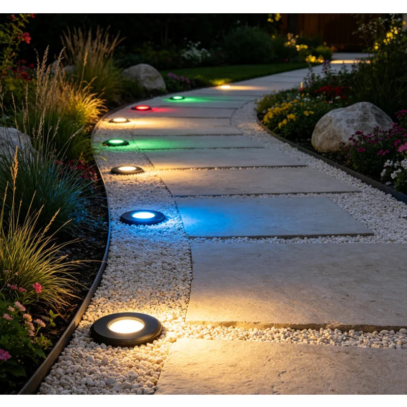 3W 5W  LED Garden Light IP67 AC110V220V DC12V Spotlights Outdoor Recessed Underground Lamp Floor Landscape Lighting 42/52/62MM