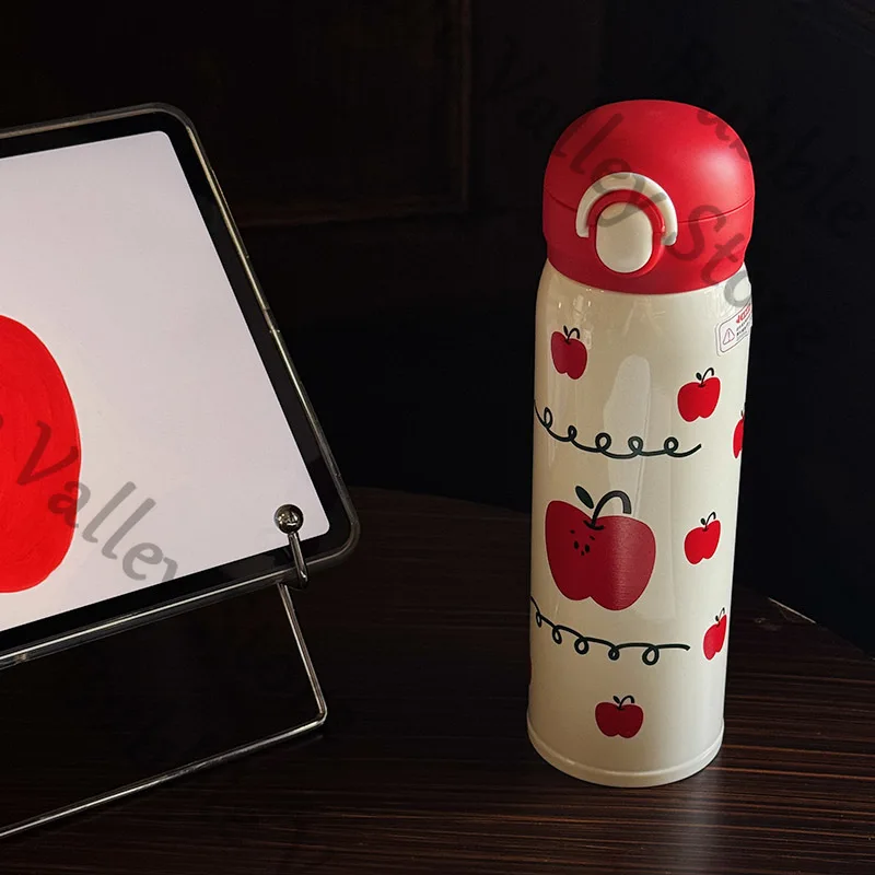 Anime Love and Deepspace Caleb Cosplay Apple Water Glass Vacuum Cup Cartoon Accompanying Sippy Cups Thermal Mug Insulated Mugs