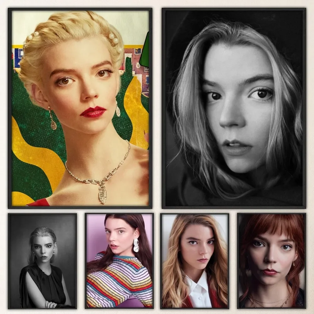 Celebrity Anya Taylor Joy Poster Vintage Prints Art Home Painting Bathroom Kitchen Bar Accessories Wall Sticker Small Size