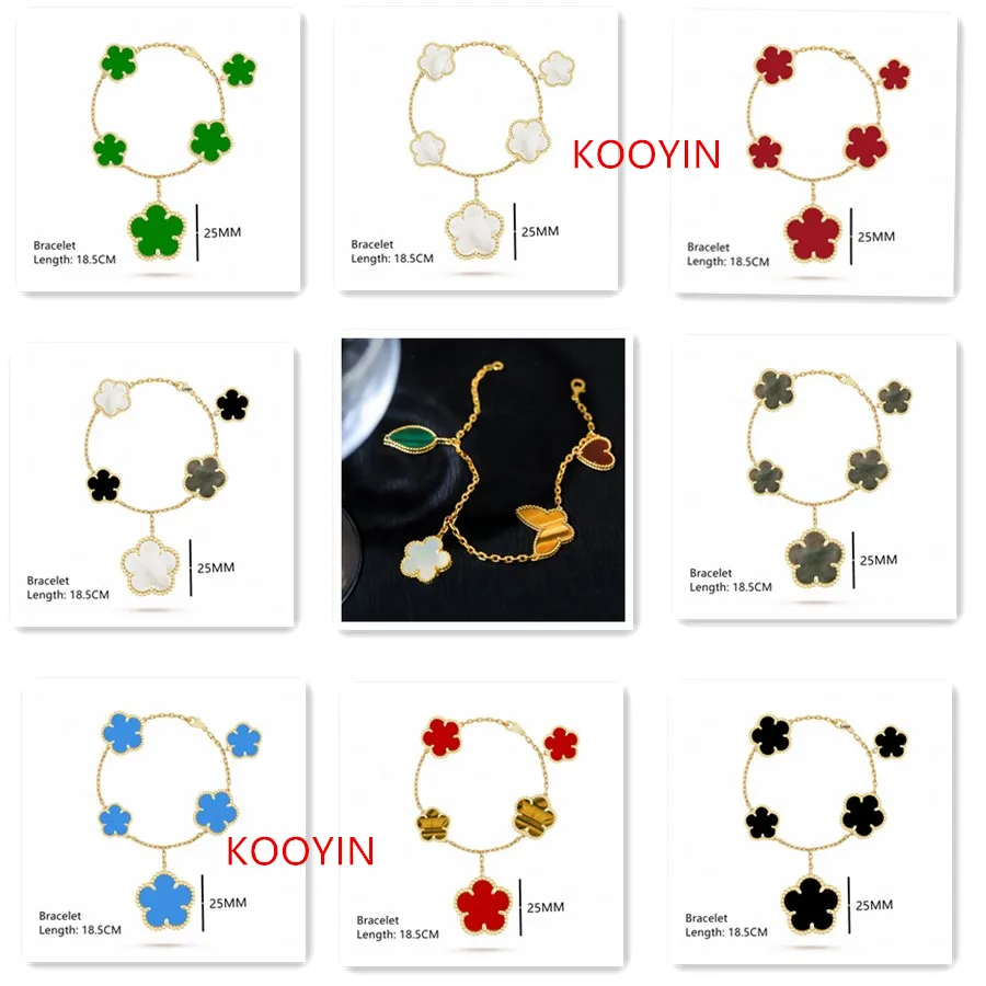 

Лидер продаж, брендовый браслет из настоящего серебра S925 пробы с золотым покрытием в виде цветка на удачу, ювелирные изделия, браслет с четырехлистным клевером для женщин