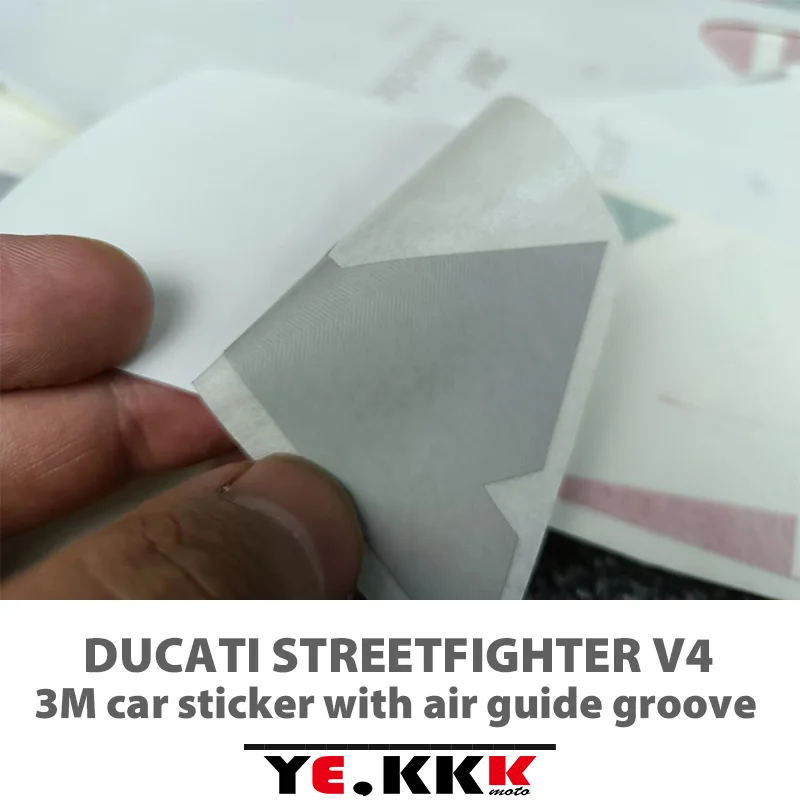 Pegatina de Panel lateral 3M con ranura de guía de aire, pegatinas de estilo de personalización especial de alta calidad para Ducati STREETFIGHTER V4