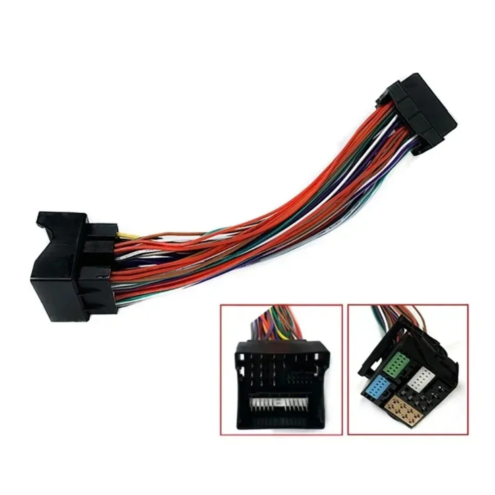 Radio Wiring Harness BLACK MQB Extension Cable Quadlock Connector Custom Color Options Car Stereo Installation