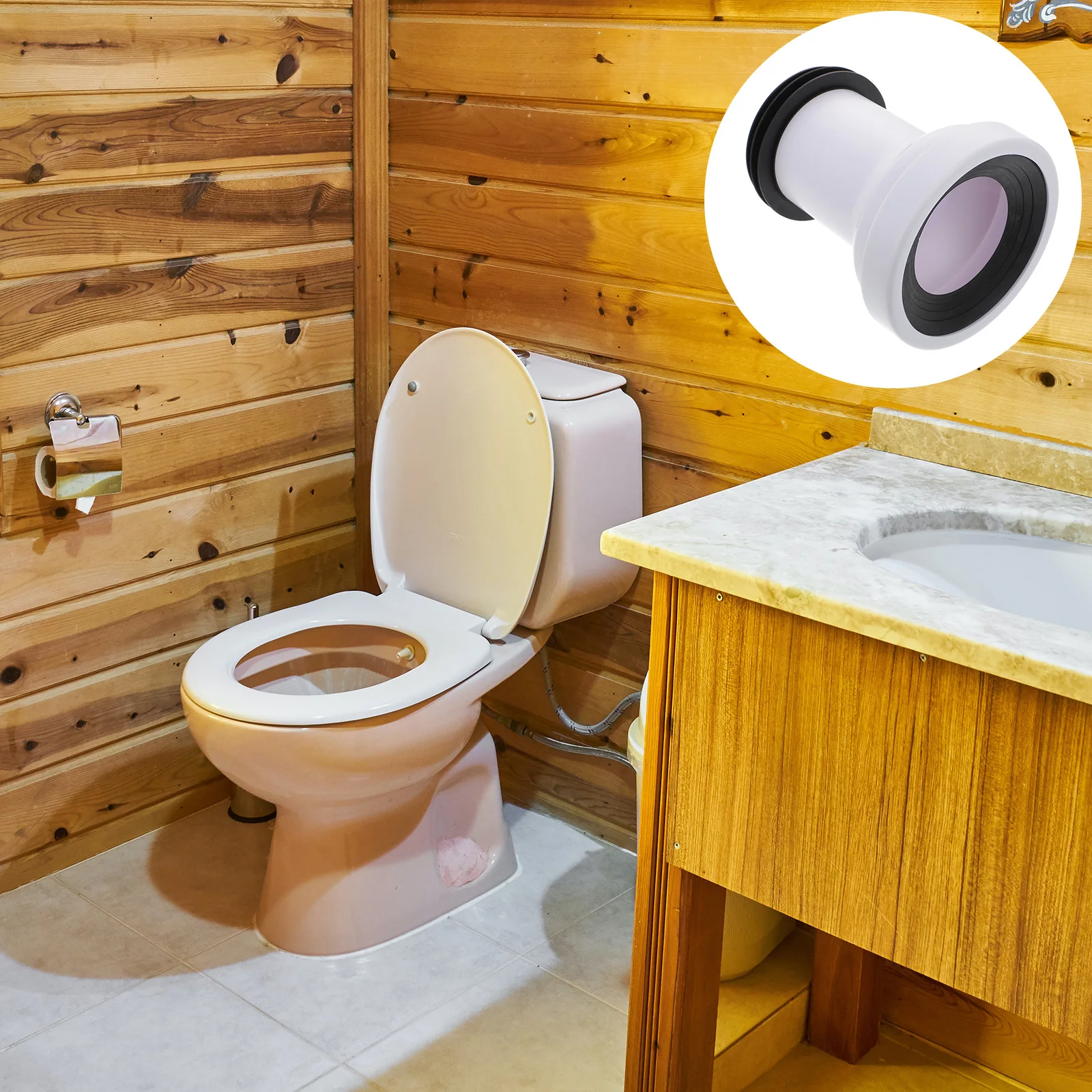 

Toilet Straight Extension Hose Anti-Leak Seal Easy Install For Home Bathroom Extension Connecting Hose Drain Fittings