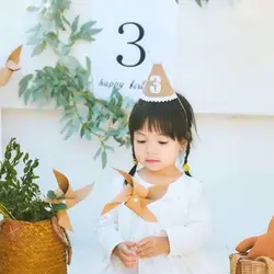 Sombrero elástico clásico para fiesta de cumpleaños, gorro elástico para niños, accesorios para fotos