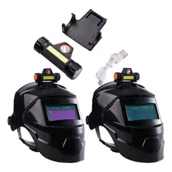 Welding Helmet Welder Mask Large View True Color Solar Power Auto Darkening Welding Protective Cap Burning Welder Glasses