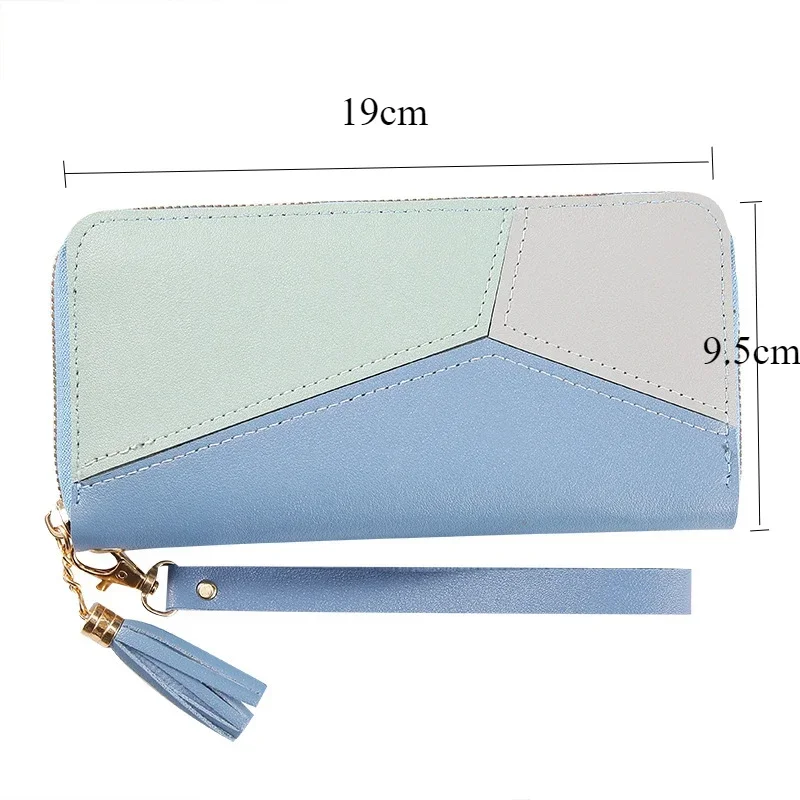 Dompet panjang sambungan Korea untuk wanita dompet panjang tas tangan dompet ponsel mode pelajar tas kartu tempat kartu kredit dompet koin