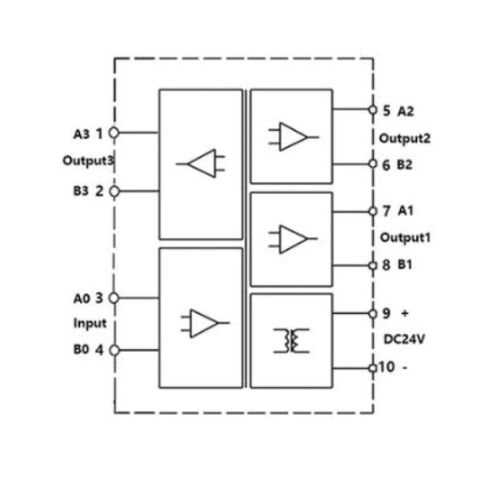 Serial Data Extender RS485 Transmitter For Harsh Industrial Environments DC24V Power Supply Isolator Wide Voltage Range