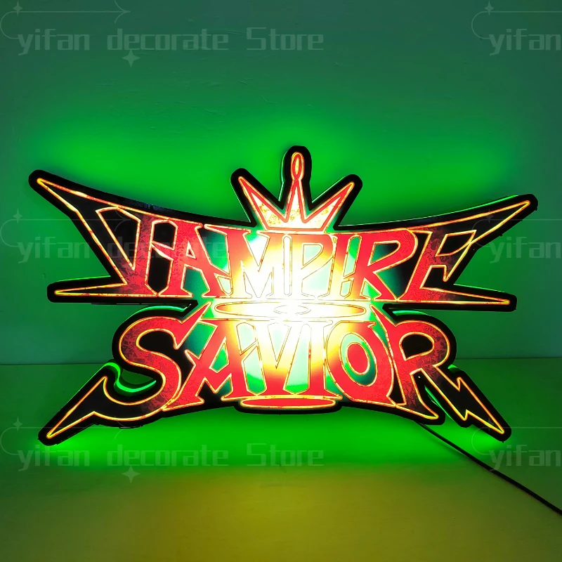 

Custom Vampire Savior - The Lord of Vampir Logo LED Nightlight 3D Print Desktop Lightbox Wall Decor Best Gift for Kids Signs RGB