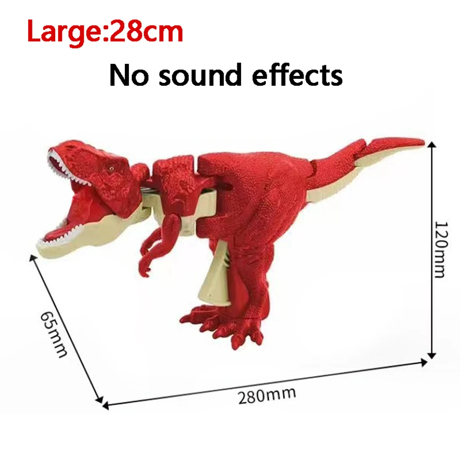 Dinozaur Zazaza dzieci prasa ręczna automatyczne ugryzienie huśtawki Model symulacyjny dinozaury zabawki tyranozaza Rex dla dzieci prezent