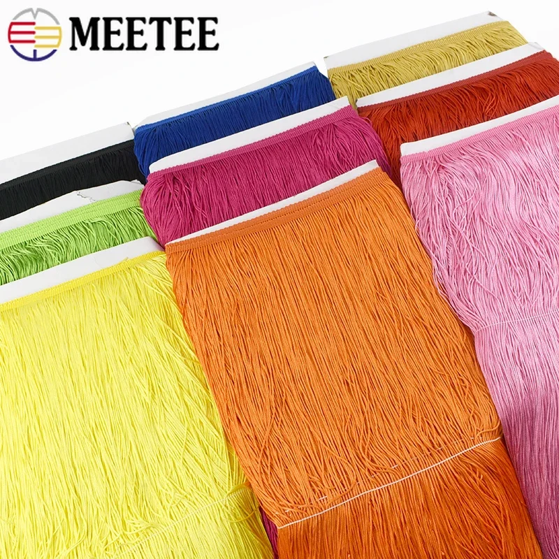 1-5Meters 50cm Long Tassel Fringe Trim Stage Clothes Latin Dresses Decoration Trimming Curtain Lace Ribbon Sewing Accessories