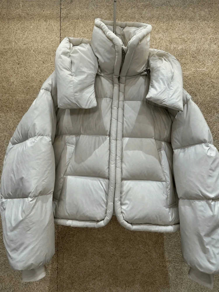 

Korean Style Loose Hooded Thickened Women's Cotton Jacket Autumn Winter New Arrival Warm Bread Style Outerwear Trendsetter