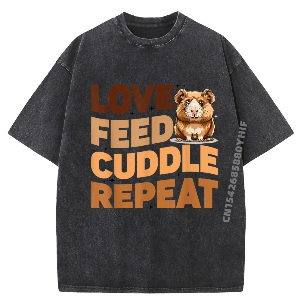 

Female T-Shirt Guinea Pig Pet Rodent Animal Casual Tops Graphic Shirt Mens Funny Washed Shirt Mens Clothes