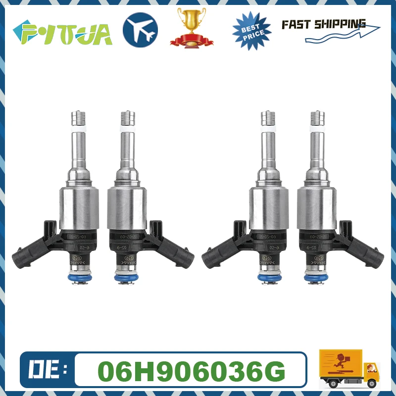 

4pcs High Quality Fuel Injector 06H906036G 06H 906 036 G For AUDI VW SKODA SEAT 1.8L TSI Passat Jetta GTI A3 A4 A5 Q5 2.0T