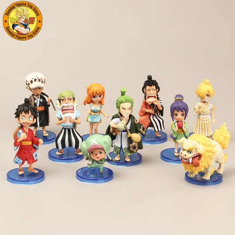 

Фигурка из аниме «Ван-ПИС», Luffy Sanji Nami Zoro Chopper Frank Robin, ПВХ экшн-фигурка, модель, игрушки, детский подарок, 10 шт.