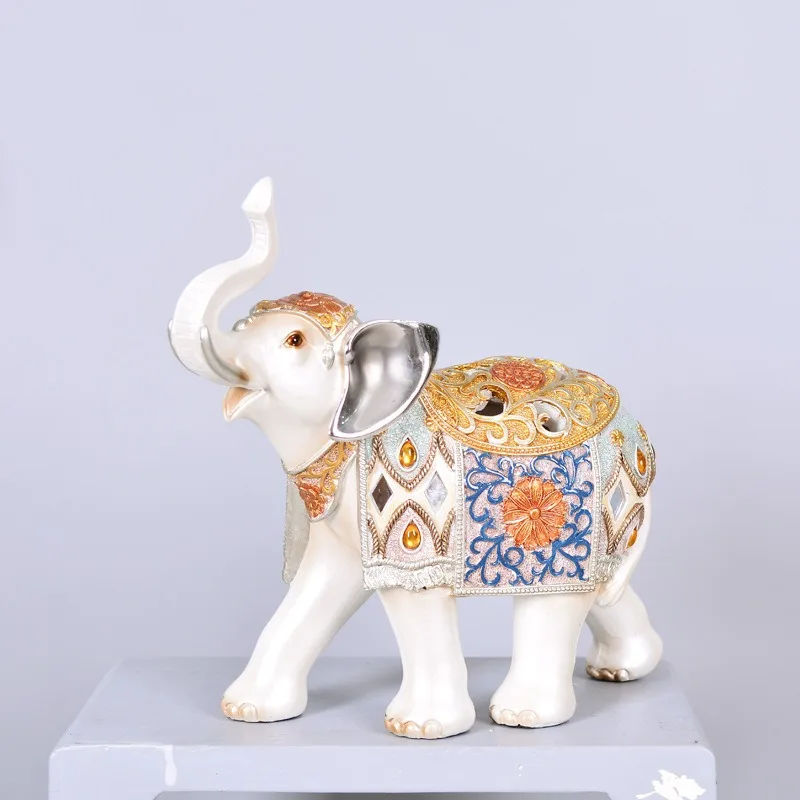 Modern Elephant Resin Crafts Tabletop Sculpture Crafts Home Decoration