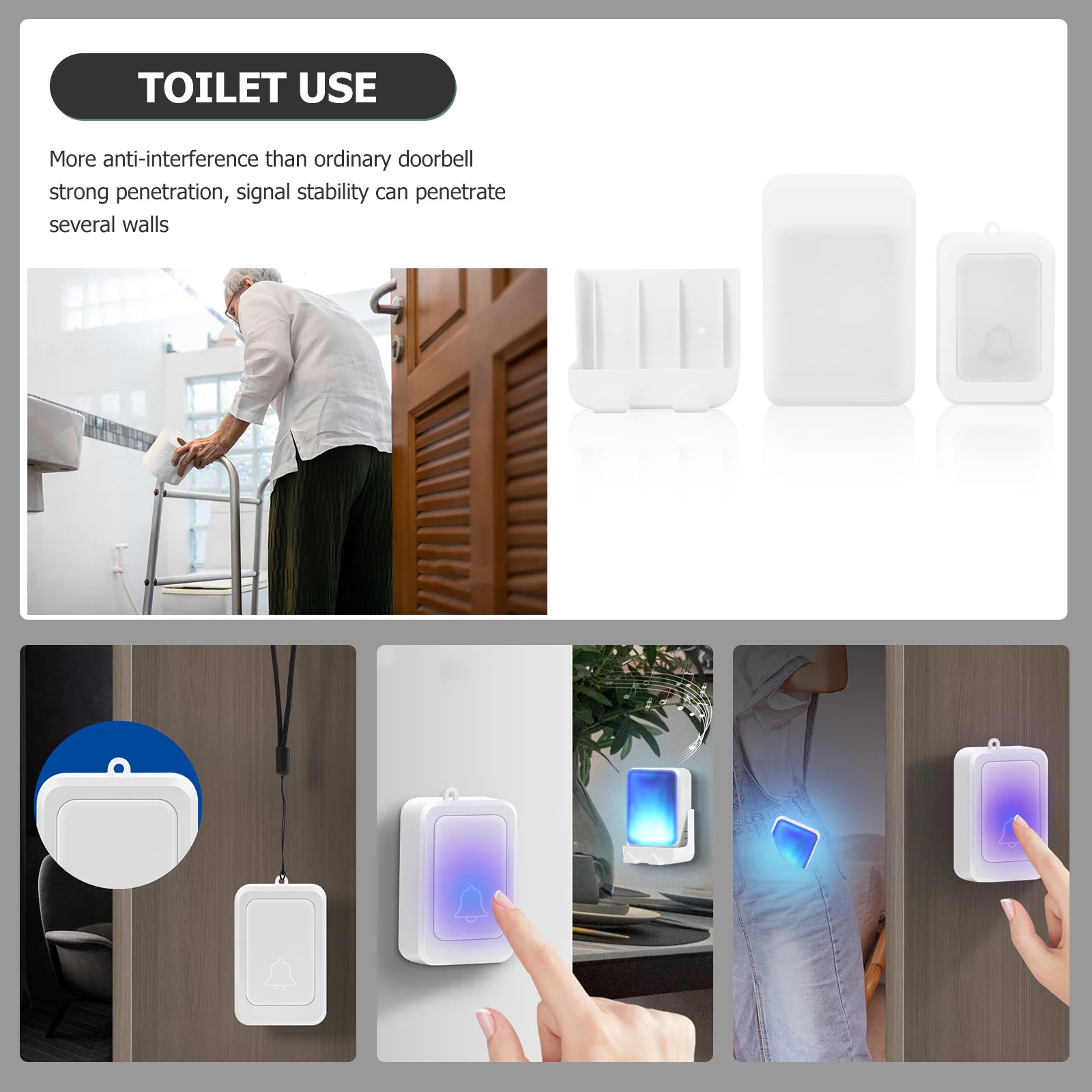 

1 комплект, пуговицы с подсветкой большой громкости для пожилых людей, инвалидов, старших экстренных систем, тревожные кнопки