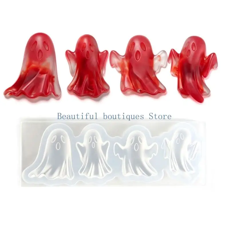 U4LF Halloween Silicone Casting Mold with Character Cavities for Resin, UV Resin, Clay, Pendants, Keychains, and Magnets