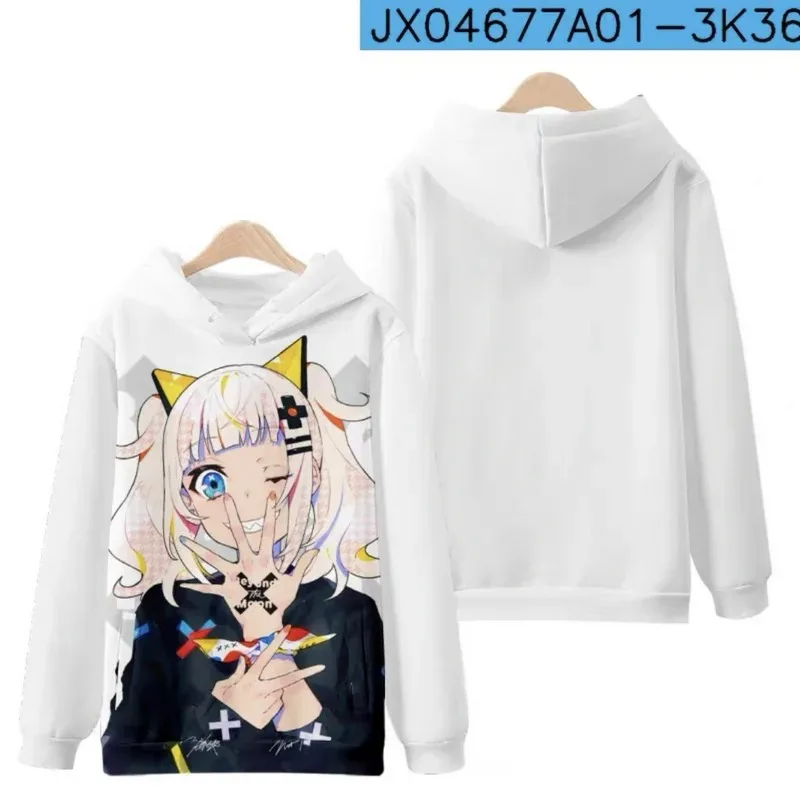 Vtuber kaya luna 3d printing man/woman autumn fashion japanese harajuku hoodies sweatshirt long sleeves pollover