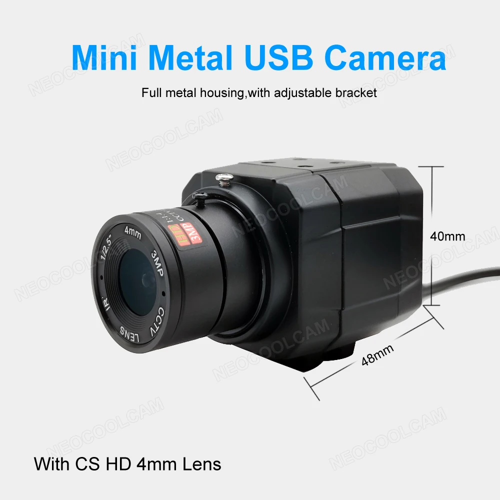 Imagem -05 - Neocoolcam-usb Mini Box Webcam Câmera ao Vivo com Lente cs hd Uvc Otg Plug And Play 4k Imx415 5mp Imx335 2k Fh8852 Lente de mm