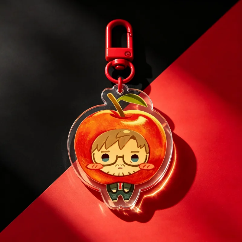 Project Hail Mary Teacher Grace Apple Acrylic Keychain Cute Q Character Bag Charm Book Lover Pendant Nerd Gift For Sci-Fi Fans