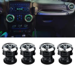 Car New Style Condition Turbine Outlet LED Light Front Air Vent Inlet Ambient Lamp For Jeep Wrangler JK 2007-2010 2011-2017