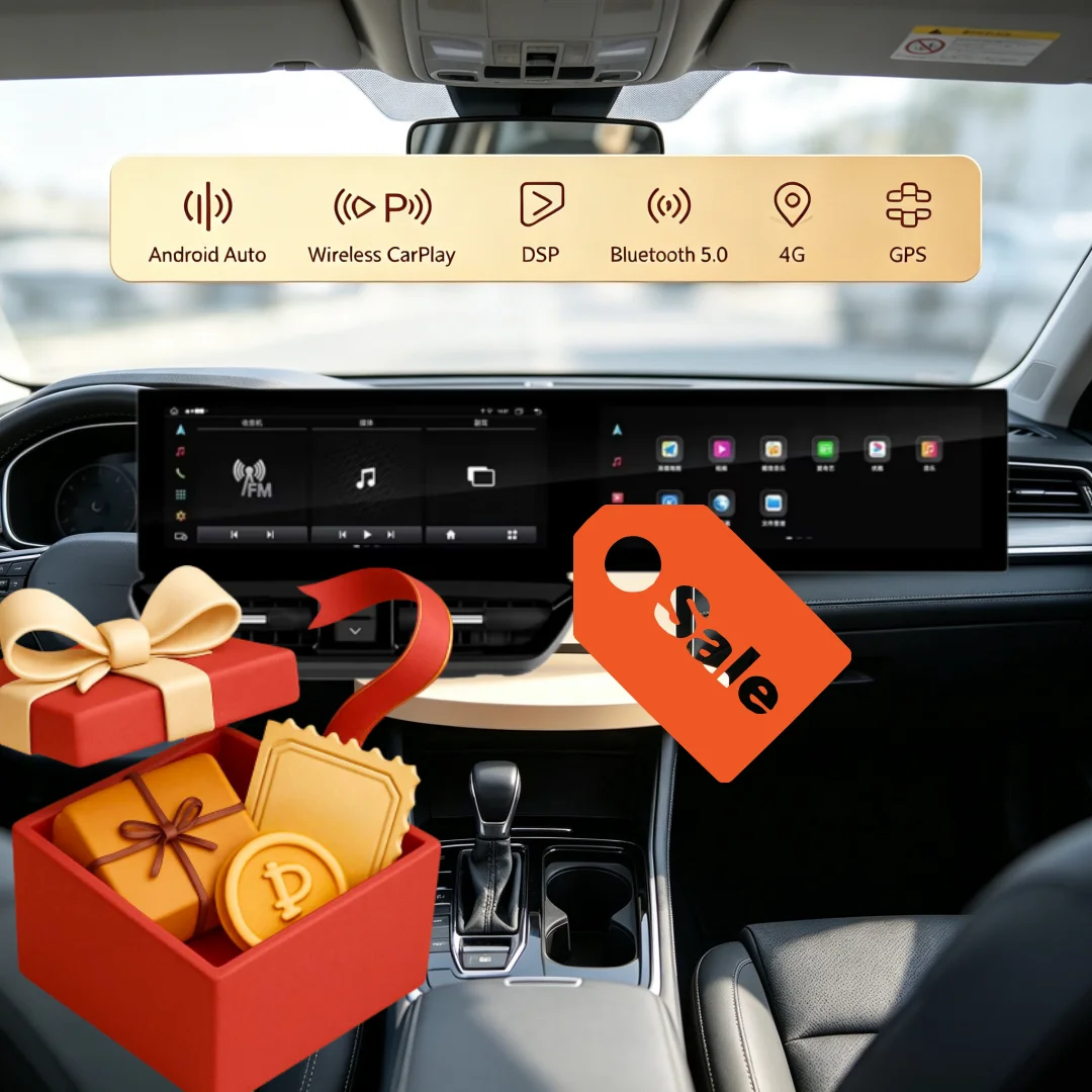 J 12.3 Inch+12.3Inch Android Carplay For Porsche Cayenne 2010-2017 Upgraded Interactive Dual Screen Multimedia Video Player DSP