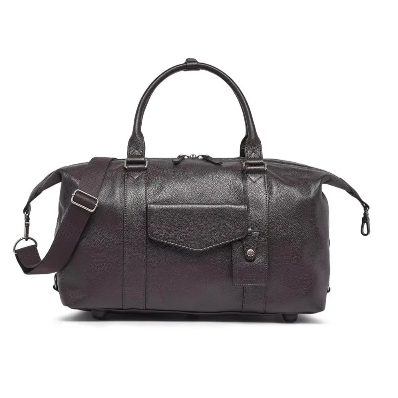 Leather Large-capacity Travel Bag, Business Short-distance Hand Luggage Bag, Multi-functional Messenger Fitness Travel Bag