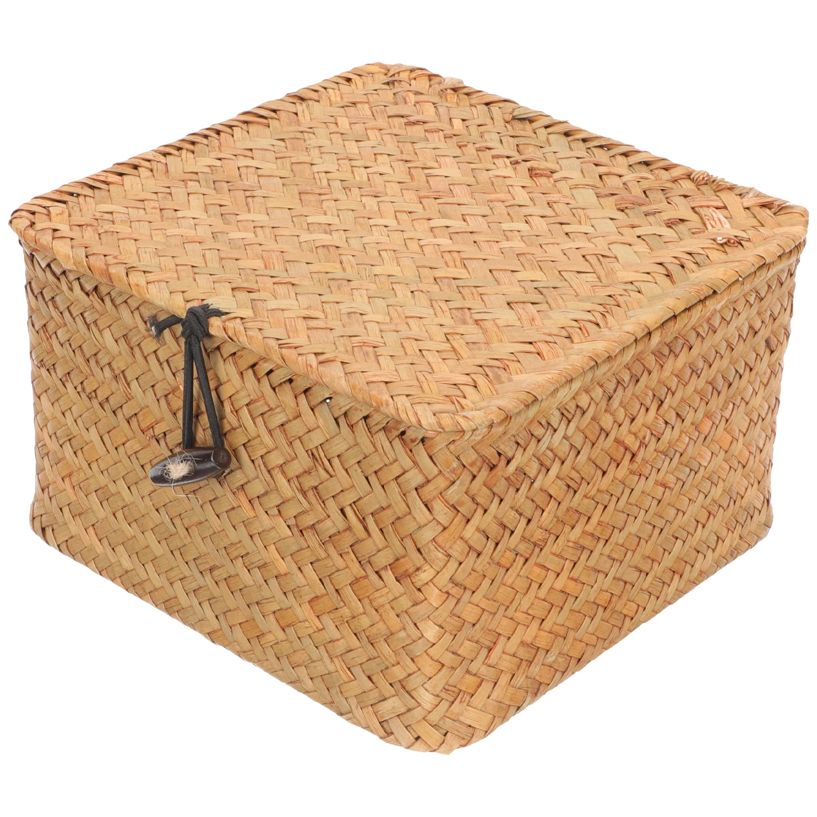 

Square Woven Storage Box Desk Organizer Bins Container Home Office Bedroom Bathroom Closet Multi-functional Lightweight Portable