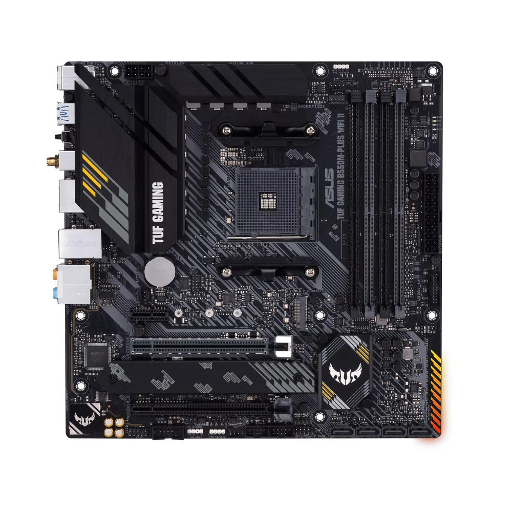 Imagem -04 - Placa-mãe Asus Tuf Gaming Tuf Gaming B550m-plus Wifi ii com Soquete Am4 para Processador Amd Ryzen 5000 3000 Series 4x Ddr4 Dimm