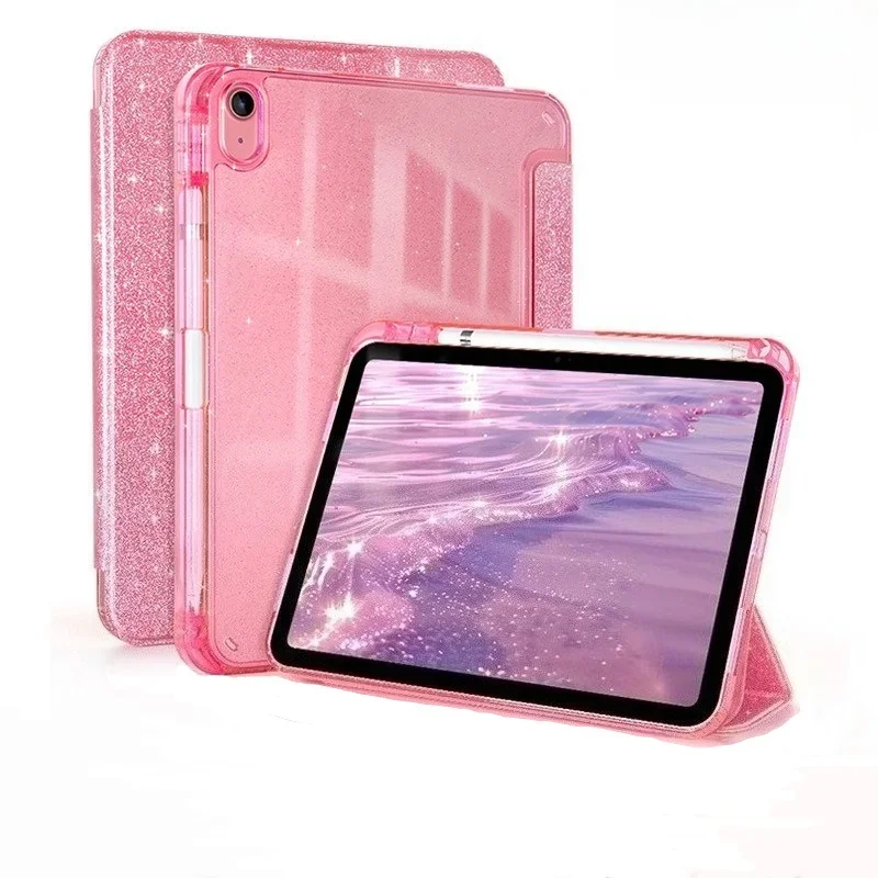 

Acrylic Tablet Case for iPad 10.9in 10th Gen 2024 iPad Air 6 11in 2025 iPad 11th Gen A16 with Pen Slot Anti-Bend Protection