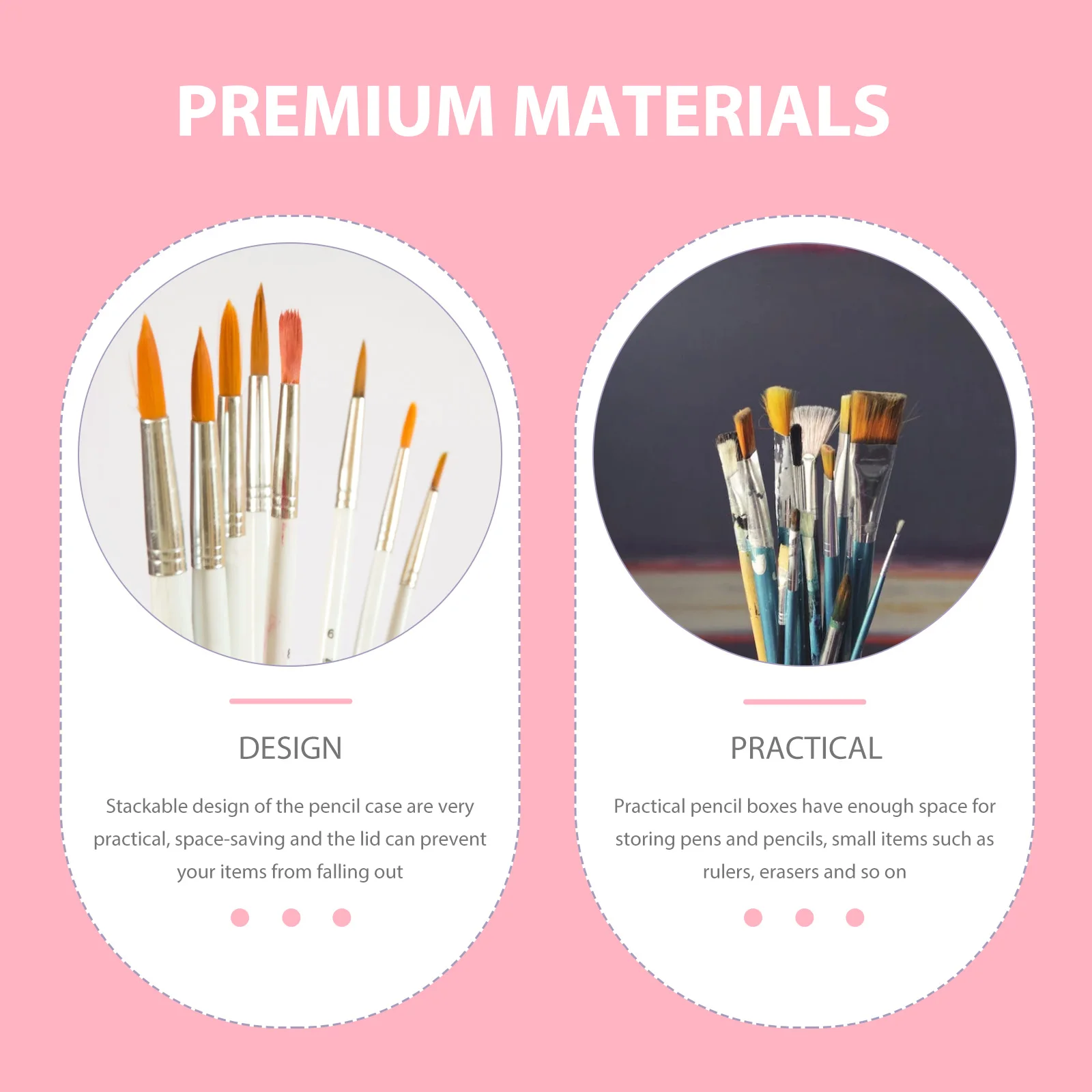 Scatole per matite in plastica impilabili da 8 pezzi Astucci per penne Organizzatore di archiviazione di cancelleria Penna traslucida portatile rigida di grande capacità