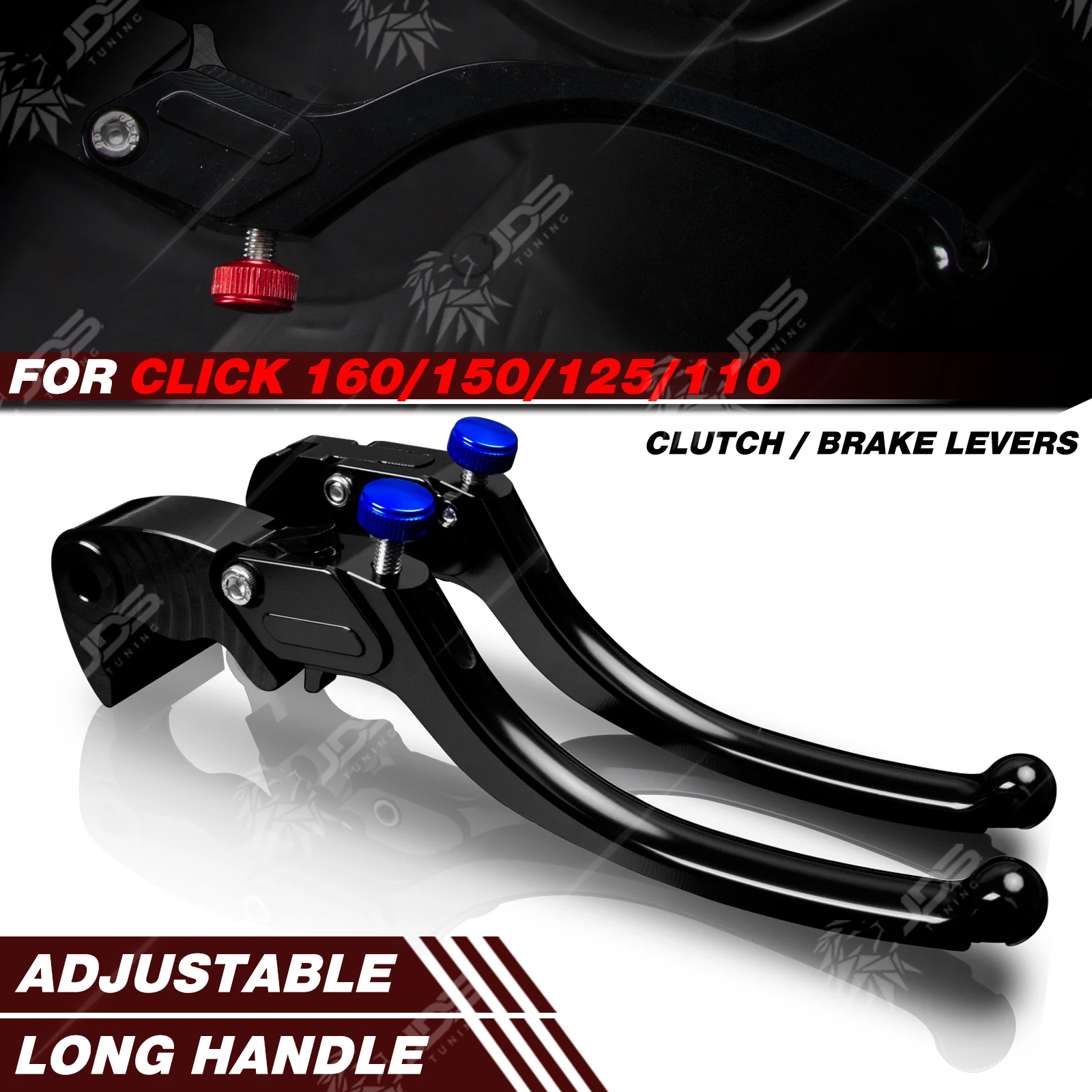 

JDSTUNING Для Honda CLICK 160/150/125/110: Комплект рычагов бесступенчатого сцепления и тормоза с удлиненной ручкой, аксессуары и запчасти для мотоциклов