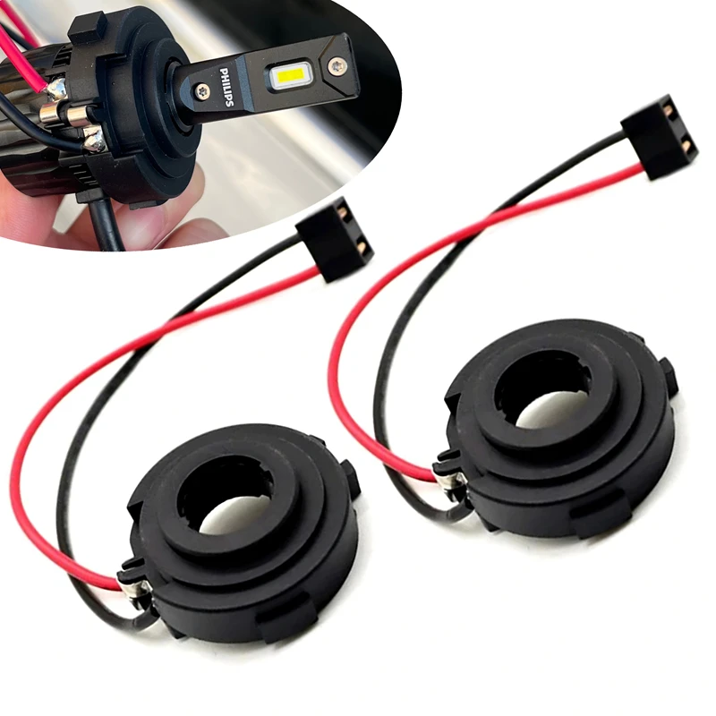 H7 LED Socket Adapters For Golf 7 MK7 MK6 Tiguan Sharan Multivan Touran Scirocco Passat B7 Headlight Bases Retainers