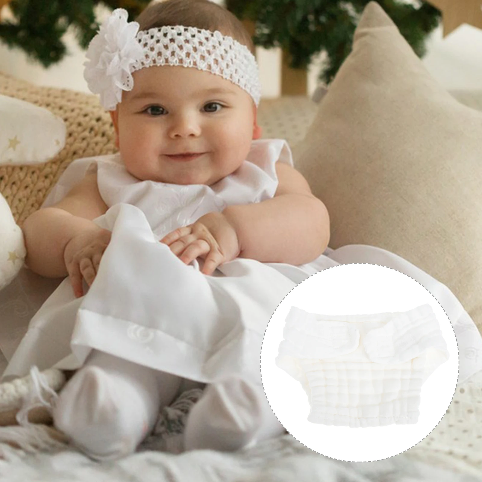 

5Pcs Washable Baby Diapers Reusable Cloth Nappies Skin Friendly Lightweight Easy Storage Travel Home Use Newborn Diaper S