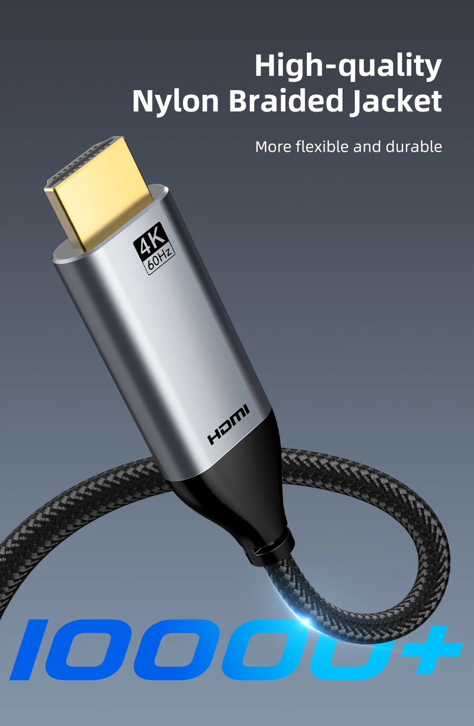 CABLETIME 4K 60Hz USB-C zu HDMI Thunderbolt 3 Typ-C HDMI-Kabel für Samsung Huawei MacBook Pro Air iPhone 17 16 C zu HDMI – Detail 11