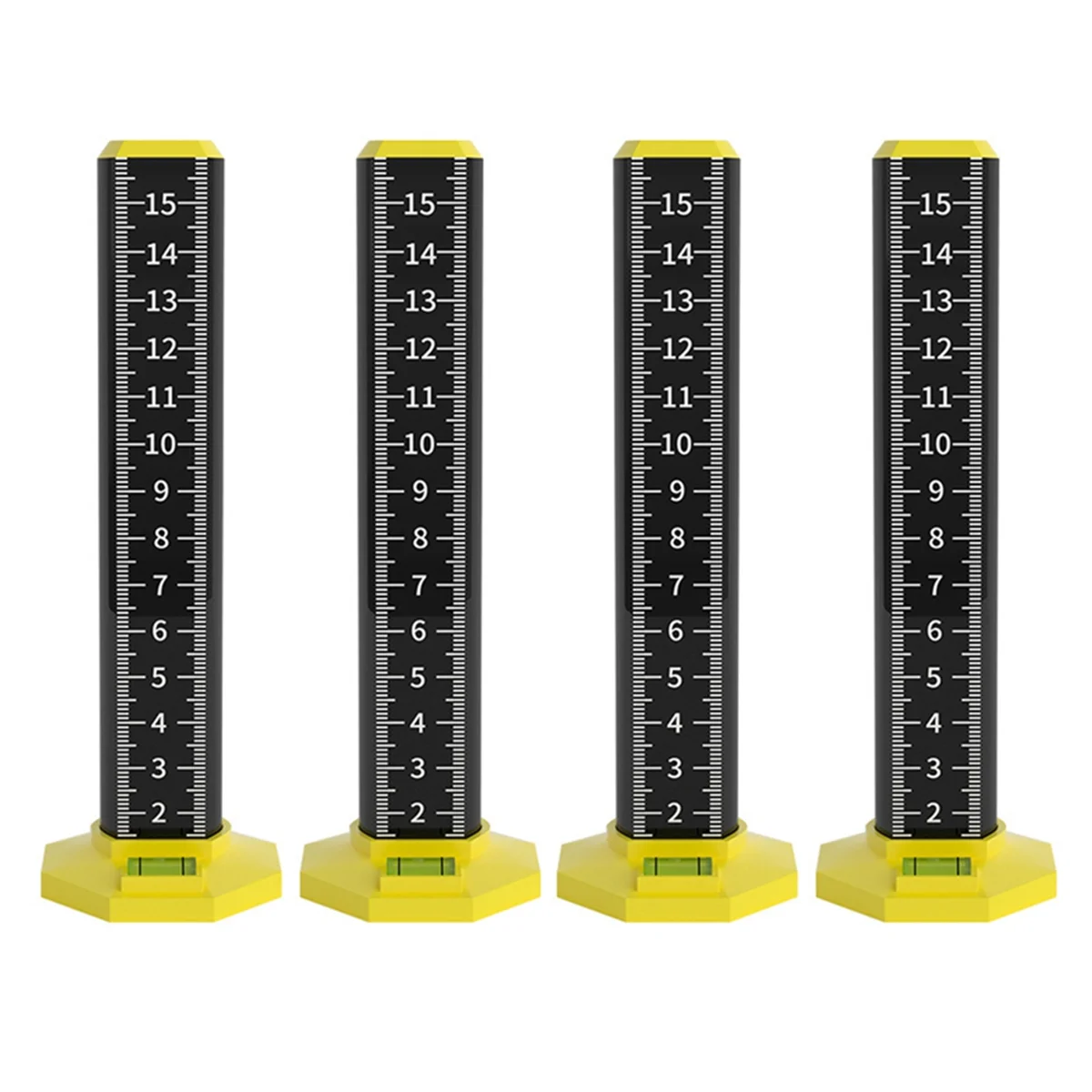 4pcs Leveling Artifact Ceiling Leveling Double-Sided Ruler Equal Height Ruler Gradienter Stick Wall Lay Floor Tiles Tool