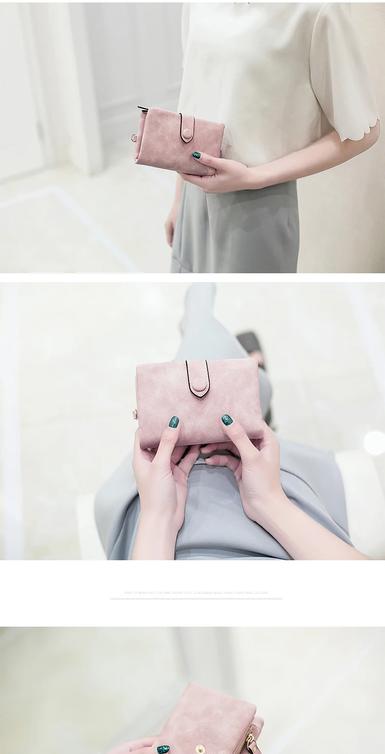 MIYIN 2024 Neue Brieftasche frauen Kurze Koreanische Nette Schnalle Doppel Rabatt Multi Karte Ändern Handtasche – Detail 6
