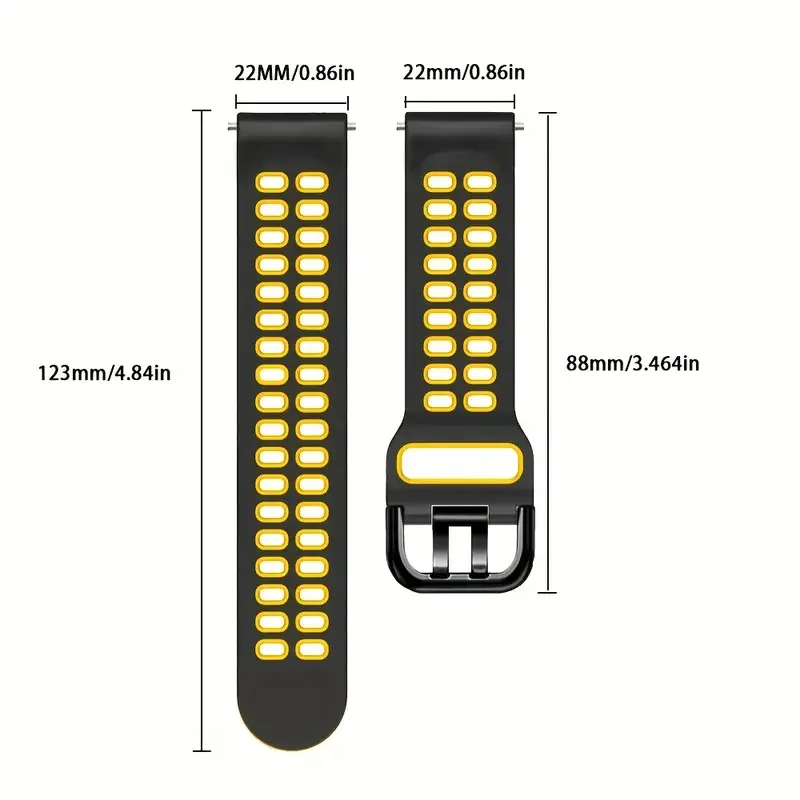 Correa de repuesto de 22mm para pulsera Zeblaze Stratos 4/Stratos 3 Pro/GTR 3 Pro/Btalk 2 Lite/Beyond 3 Pro/Vibe 7 Pro /Btalk 3 Pro