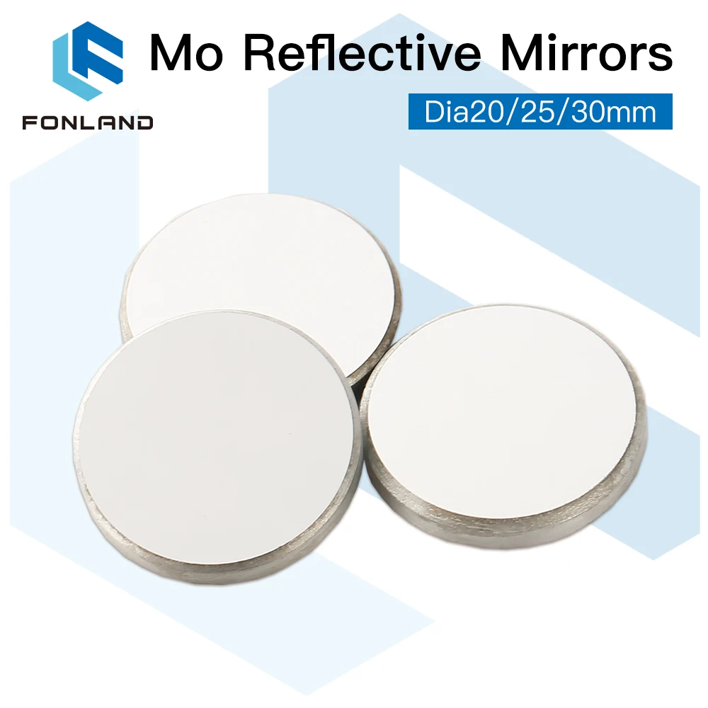 

3Pcs Mo Mirror Diameter 15 19.05 20 25 30 38.1mm Thickness 3mm for CO2 Laser Cutting Engraving Machine