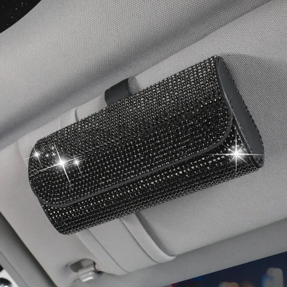 

Новый портативный футляр для очков с блестками, противоударный футляр для солнцезащитных очков с камнями, жесткий футляр для очков, автомобильные аксессуары