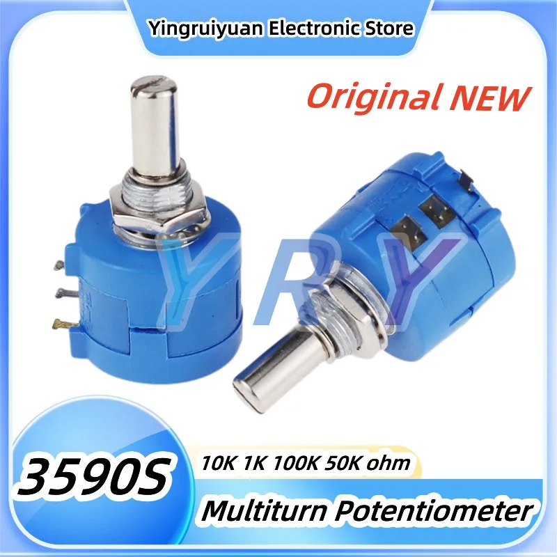 

3590S-2-103L 103 102 104 503 3590S 10K 1K 100K 50K Ом прецизионный многооборотный потенциометр 10 колец регулируемый резистор точность 3