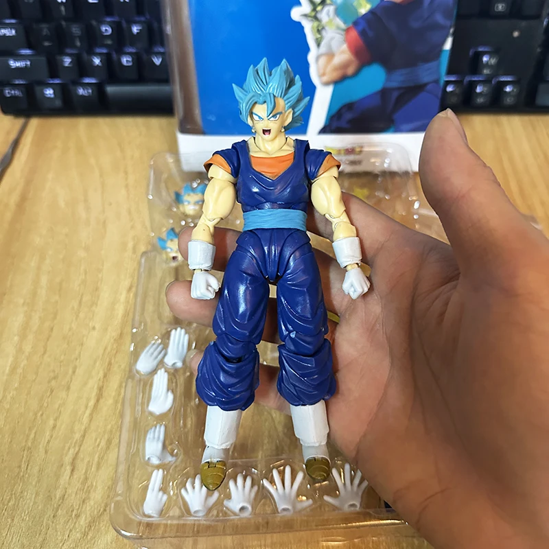 SHF Super Saiyan God Vegetto Action Figure Model Anime Dragon Ball Z Movable Figures DBZ Vegeta Collection Toys for Child‘s Gift