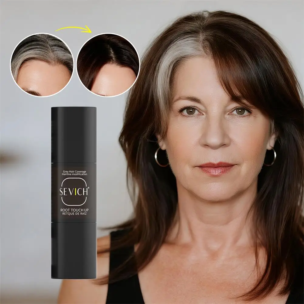 

Temporary Hair Color Stick Long-Lasting Fast Cover Corrections Easy Touch-Ups Hair Dye Color to Penfor and Root Apply Beard C0D1