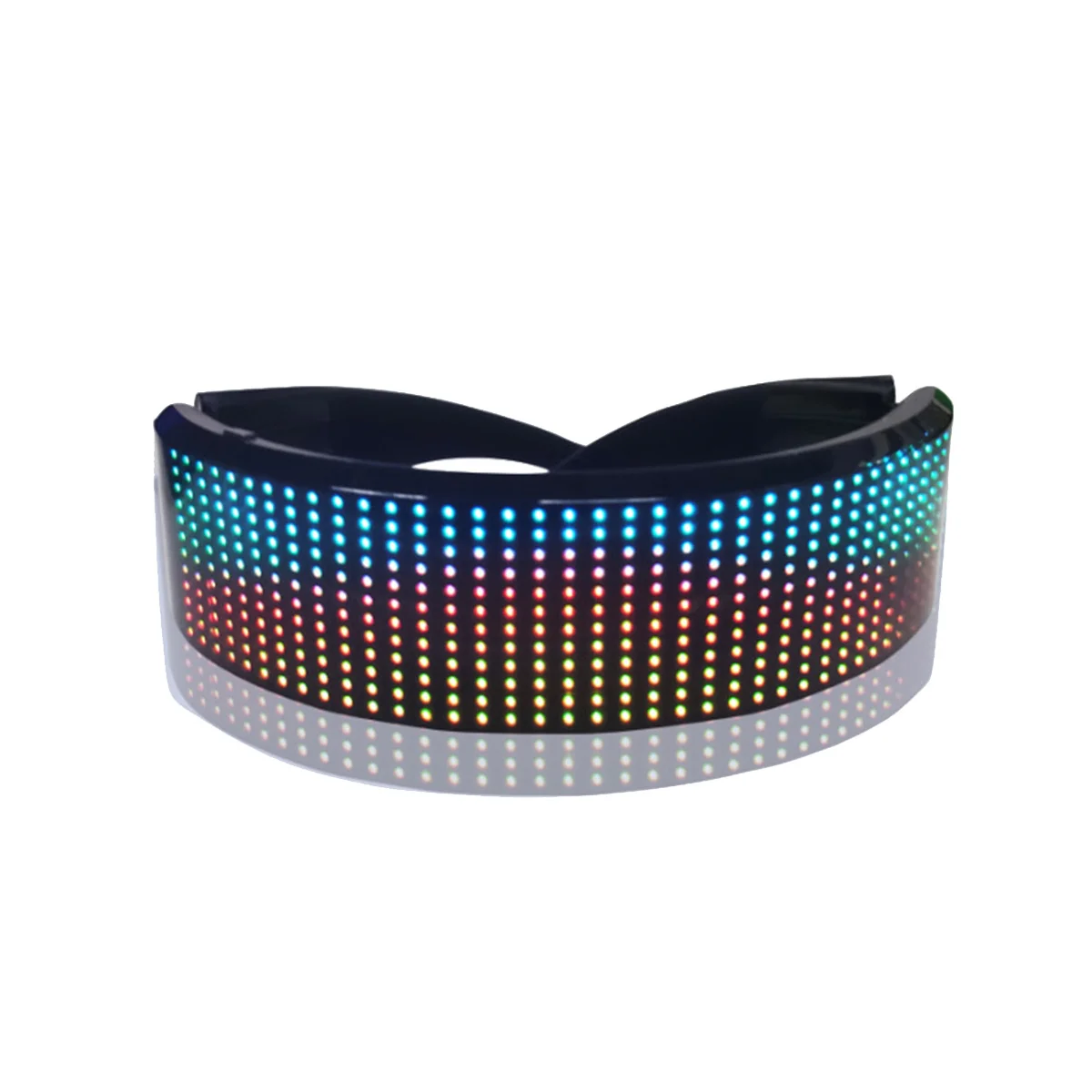 BluetoothLuminous Glass LED Futuristic Eyewear DIY Luminous Glasses Prop for Party Bar Festival Performance LED Glasses