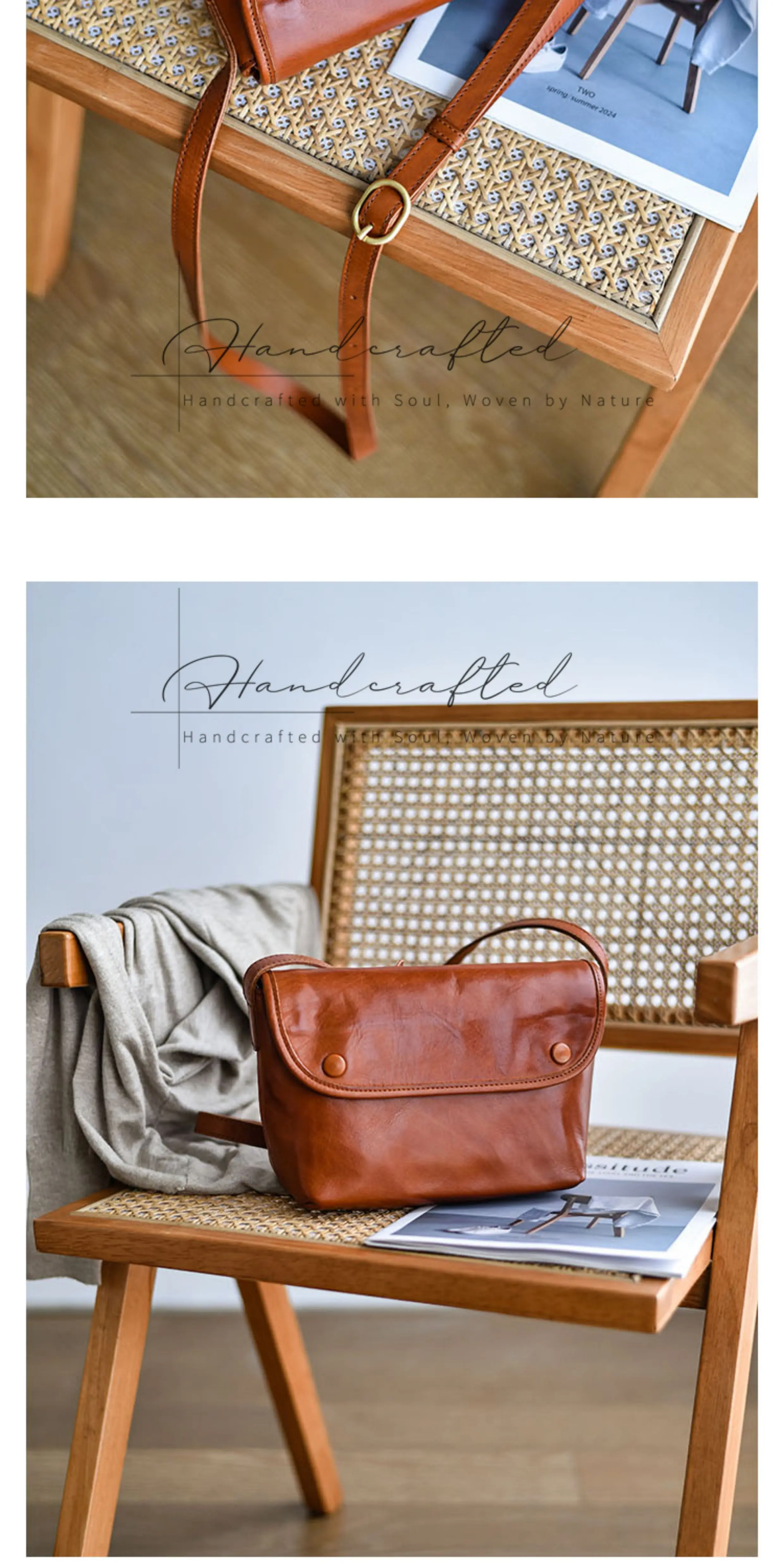 PNDME lässige Vintage-Umhängetasche aus pflanzlich gegerbtem Rindsleder für Damen, Outdoor, Alltag, Reisen, handgefertigte Umhängetasche aus echtem Leder – Detail 6