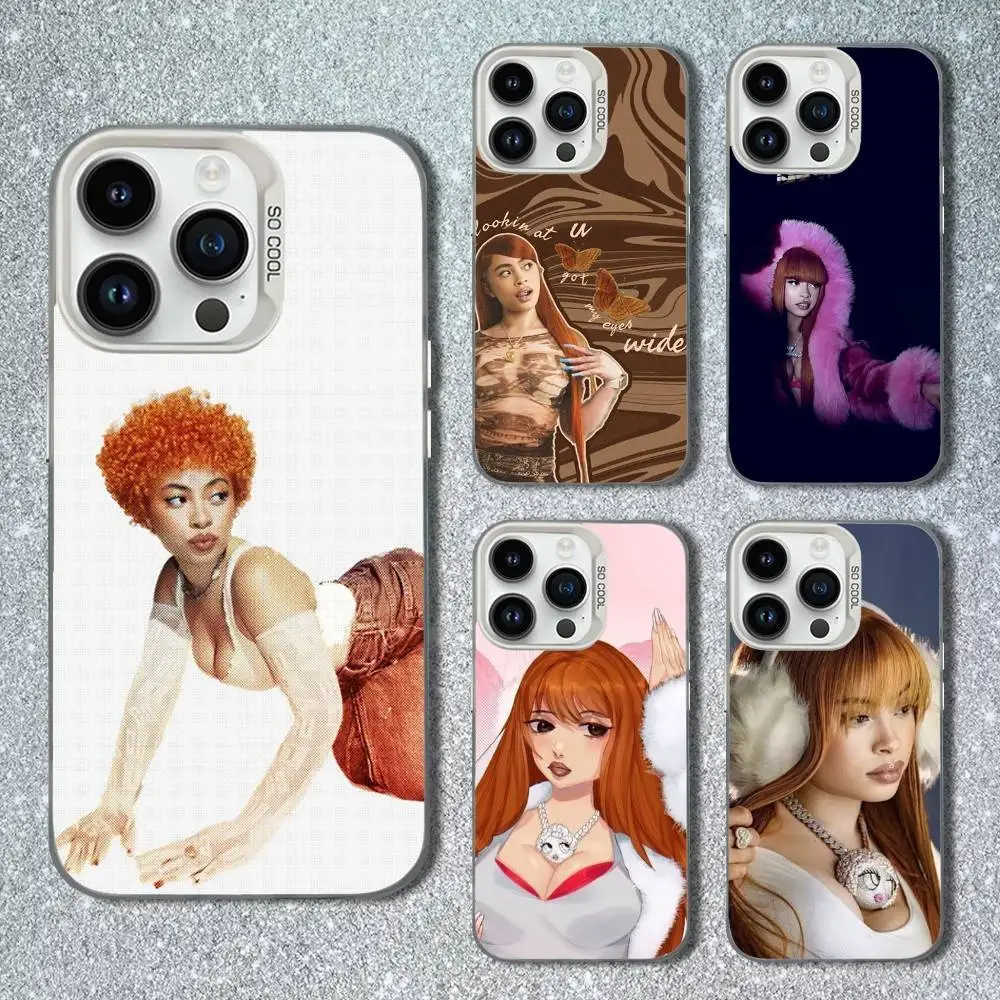 

Singer I-Ice S-Spice Hot Phone Case For iPhone 13,15,14,16,12,11,Mini,MAXXS,Pro,SE, White Matte Shockproof Cover