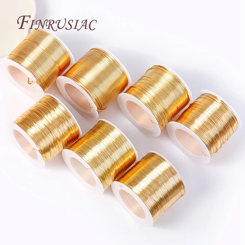 5 Meter 18 Karat vergoldeter Kupferdraht für DIY-Schmuck, robuster, farbechter Perlendraht für Armbänder, Halsketten, Herstellungszubehör – Detail 19