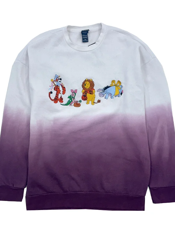 Oversized Ouderlengte Fce gevoerd rond Ne-sweatshirt met puur borduurwerk Cartoonpatroon voor koppels ex